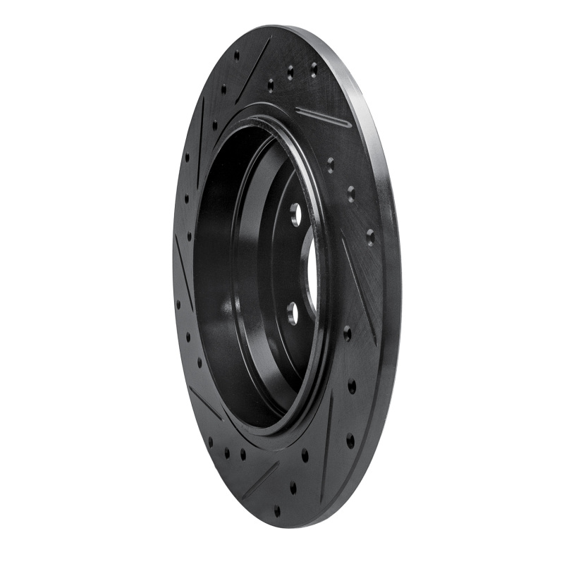 Mercedes-Benz CL500 Brake Rotor (1) - Rear Right - R1 Concepts - Drilled & Slotted - Black - `03-`06